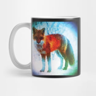 Low poly style Winter Fox Mug